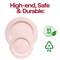 Smarty Had A Party 7.5" Matte Pink Round Disposable Plastic Appetizer/Salad Plates (120 Plates), 120PK 4857PNK-CASE - alternate 2