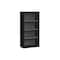 Homeroots 48" Black And Gray Distressed Wood Adjustable Four Tier Bookcase 333508 - alternate 1