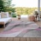 Homeroots 5' X 8' Pink Gray And Silver Abstract Washable Indoor Outdoor Area Rug 616761 - alternate 2