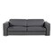 Homeroots 89" Dark Gray Top Grain Leather Reclining Solid Wood Sofa 720401 - alternate 1