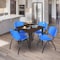 Regency Square Kahlo Breakroom Table W/ 4 M Stack Chairs, 48 in W, 48 in L, Neo Walnut TPL4848NWBK47BE - alternate 2