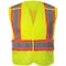 Reflective Apparel ANSI Type R Class 2 Breakaway Mesh Vest with Adjustable Waistline 566GX-LM-2X-5X - alternate 1