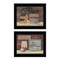 Homeroots Set Of Two Hot Bath or Clean Towels 2 Black Framed Print Bathroom Wall Art, 2PK 406672 - alternate 1