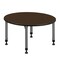 Regency Round Kee Height Adjustable Classroom Activity Table, 48 in W, 48 in L, Neo Walnut TB48RNDNWAPGY - alternate 2