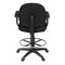 Regency Comfort Series Swivel Fabric Computer Task Chair with Adjustable Arms - Black 105-AA-DK-BK - alternate 2