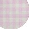 Homeroots 8' Pink And Gray Round Plaid Washable Indoor Outdoor Area Rug 595423 - alternate 2