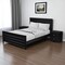 Homeroots Three Piece Black Solid Wood Bedroom Set 523692 - alternate 2