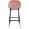 Elama 2 Piece Velvet Bar Stool in Blush Pink with Black Legs ELM-221-PINK - alternate 2
