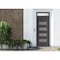 Vdomdoors Front Exterior Prehung Metal-Plastic Door, Manux 8113 Antracite Grey, Top Sidelite Transom, Office MANUX8113EXD-ANT-W36xH80+14-LH - alternate 1