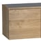 Homeroots 36" Oak Wood Freestanding Bathroom Vanity With White Sink And Two Drawers 627431 - alternate 2