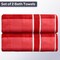 Lavish Home 2-Piece Towel Set Extra Large Bath Towels100% Cotton Bathroom Accessories Absorbent Bath Sheets 67-0023-BBS - alternate 2