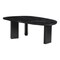 Homeroots 54" Black Genuine Marble and Wood Free Form Coffee Table 565078 - alternate 2