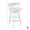 Armen Living Lacey 30in Swivel Bar Stool in Black Iron with Walnut Finish and Vintage Gray Faux Leather LCLABAGRYWA30 - alternate 2