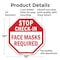 Signmission Stop Check-in Face Masks Required, 10 Inch X 10 Inch, Aluminum Metal Signs OC-A-10-54 - alternate 2