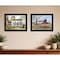 Homeroots Set Of Two End of Summer 2 Black Framed Print Wall Art, 2PK 406192 - alternate 2
