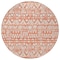 Homeroots 8' Coral And Ivory Round Southwestern Washable Indoor Outdoor Area Rug 594162 - alternate 2