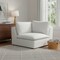 Homeroots 44" Gray Fabric Modular Sofa With Brown Legs 641025 - alternate 2
