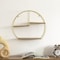 Vintiquewise Elegant 3-Tier Decorative Floating Geometric Arc Wall Shelf - Semi-Circular Metal and Wood QI004691.3DG - alternate 2
