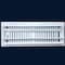Sierra Grates 4 in. H X 14 in. W 2-Way 45 Degree Louvered, Steel, White Sidewall / Ceiling Register TWC414-WHT - alternate 2