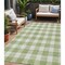 Homeroots 5' X 8' Artichoke Green And Gray Plaid Washable Indoor Outdoor Area Rug 595362 - alternate 1