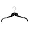 Nahanco 17in Black Plastic Heavy Weight Shirt Hanger w/ Molded Grippers and Black Swivel Hook, 100PK 25500BHMG - alternate 1