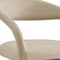 Homeroots 30" Beige and Black Faux Leather and Iron Low Back Bar Height Swivel Bar Chair 569181 - alternate 3