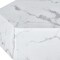 Homeroots 35" White And Gold Faux Marble Hexagon Drum Coffee Table 554312 - alternate 2