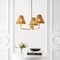 Jonathan Y Pauline 20.5" 3-Light Coastal Contemporary Adjustable Swooping Arm Candle-Style Metal w/Rattan Shade JYL9556B - alternate 2