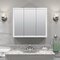 Zenith Zenna Home Wht 29.63 in Wx25.75 in Hx4.5 in D Tri-View Surface Mount Medicine Cabinet W30 - alternate 2