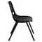 Flash Furniture Black Stack Chair-Black Frame, PK5 5-RUT-12-PDR-BLACK-GG - alternate 2