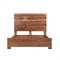 Homeroots Chestnut Live Edge Solid Wood Queen Bed Frame 521072 - alternate 2