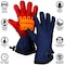 Actionheat AA Battery Heated Fleece Gloves, Unisex, Navy, One Size 810058850164 - alternate 2