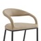 Armen Living Ramona 30in Bar Stool with Matte Black Iron and Beige Faux Leather LCRABABLKBG30 - alternate 2