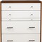 Homeroots 38" Brown and White Solid Wood Four Drawer Chest 524153 - alternate 2