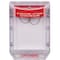 Safety Technology International Pull Station Cover with Horn, Polycarbonate, Wall Mount, Red/Clear, 3 3/16 in Depth, 6 13/16 in Wide STI-1100 - alternate 1