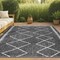 Jonathan Y Derya Tribal Diamond Trellis Black/Ivory 3 ft. x 5 ft. Indoor/Outdoor Area Rug SMB129E-3 - alternate 1