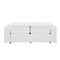 Homeroots 80" White Top Grain Leather Reclining Metal USB Sofa 720382 - alternate 2