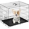 Simple Deluxe 24-Inch Single Door Dog Crate, Durable and Foldable Metal Wire Cage with Leak-Proof Plastic Tray, P 3A88PTCRATSINGLEDOOR24 - alternate 1