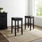 Crosley Upholstered Square Seat 2-Piece Bar Stool Set CF500529-BK - alternate 2