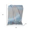 Homeroots 50" X 60" Blue Gray and Beige Woven Cotton Plaid Throw Blanket with Fringe 548943 - alternate 2