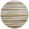 Homeroots 8' Brown Beige And Gray Round Striped Washable Indoor Outdoor Area Rug 597315 - alternate 2