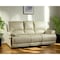 Homeroots 89" Beige Faux Leather Sofa With Black Legs 329412 - alternate 2