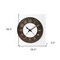Homeroots 57" Round Industrial Brown Wall Clock 376238 - alternate 2