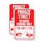 Signmission Private Street Sign Private Street Resident Parking Onl, 12'' X 18'', Heavy Gauge Aluminum, 2PK A-1218-2PACK-23240 - alternate 1
