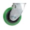 Vestil Polyurethane Swivel Caster 4 In. Diameter x 2 In. Width 700 Lb. Capacity Green/Black CST-F34-4X2DT-S - alternate 2