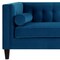 Homeroots 83" Navy Blue Velvet Wood Sofa With Toss Pillows 543953 - alternate 2