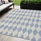 Homeroots 5' X 8' Sky Blue And Ivory Geometric Washable Indoor Outdoor Area Rug 577116 - alternate 1