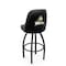 Holland Bar Stool Co Logo Grizzly Wright State 25 in. Swivel Counter Stool with Black Wrinkle Finish L048 - alternate 1