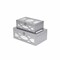 Homeroots Set of Two Silver Mirrored Glass And Wood Box With Lid, 2PK 399675 - alternate 2