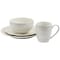 Elama White Lace 16 Piece Luxurious Stoneware Dinnerware with Complete Setting for 4 EL-WHITELACE16 - alternate 3